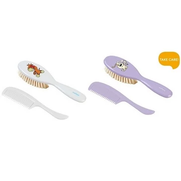 BabyOno fésű - hajkefe természetes puha sörtékkel