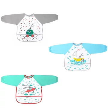 Babyono Tépőzáras hosszúujjú partedli előke etetőkabát