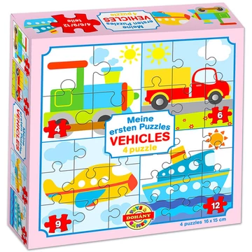 Járművek 4 az 1-ben puzzle