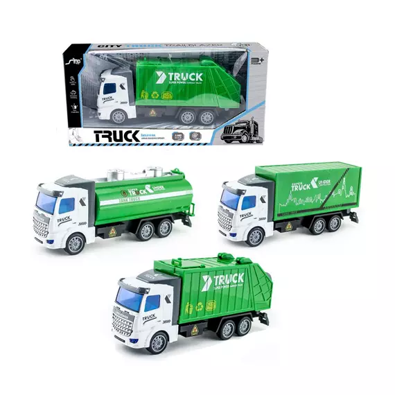 Szelektív hulladékszállító kamion többféle változatban 20,5x5,5x9cm